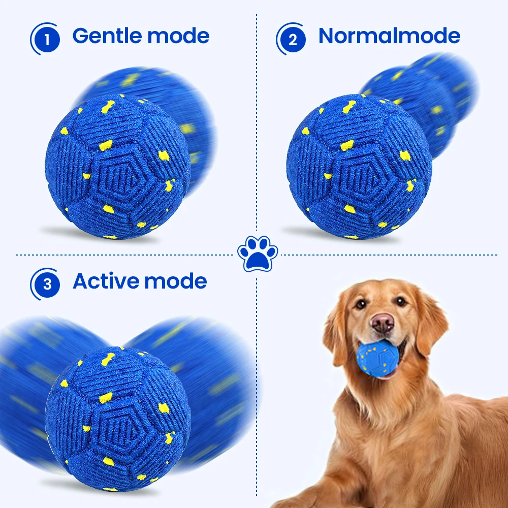 Smart Interactive Dog Toy 8cm Automatic Moving Bouncing Rotating IPX7 Waterproof E-TPU Active Rolling Ball for Medium Large Dogs - Image 2