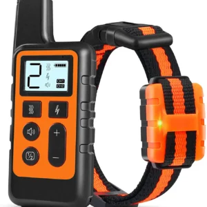 Dog Training Collar Waterproof Rechargeable Shock Collars for Dog with Remote Training Beep Vibration Shock, Electric Dog Collar