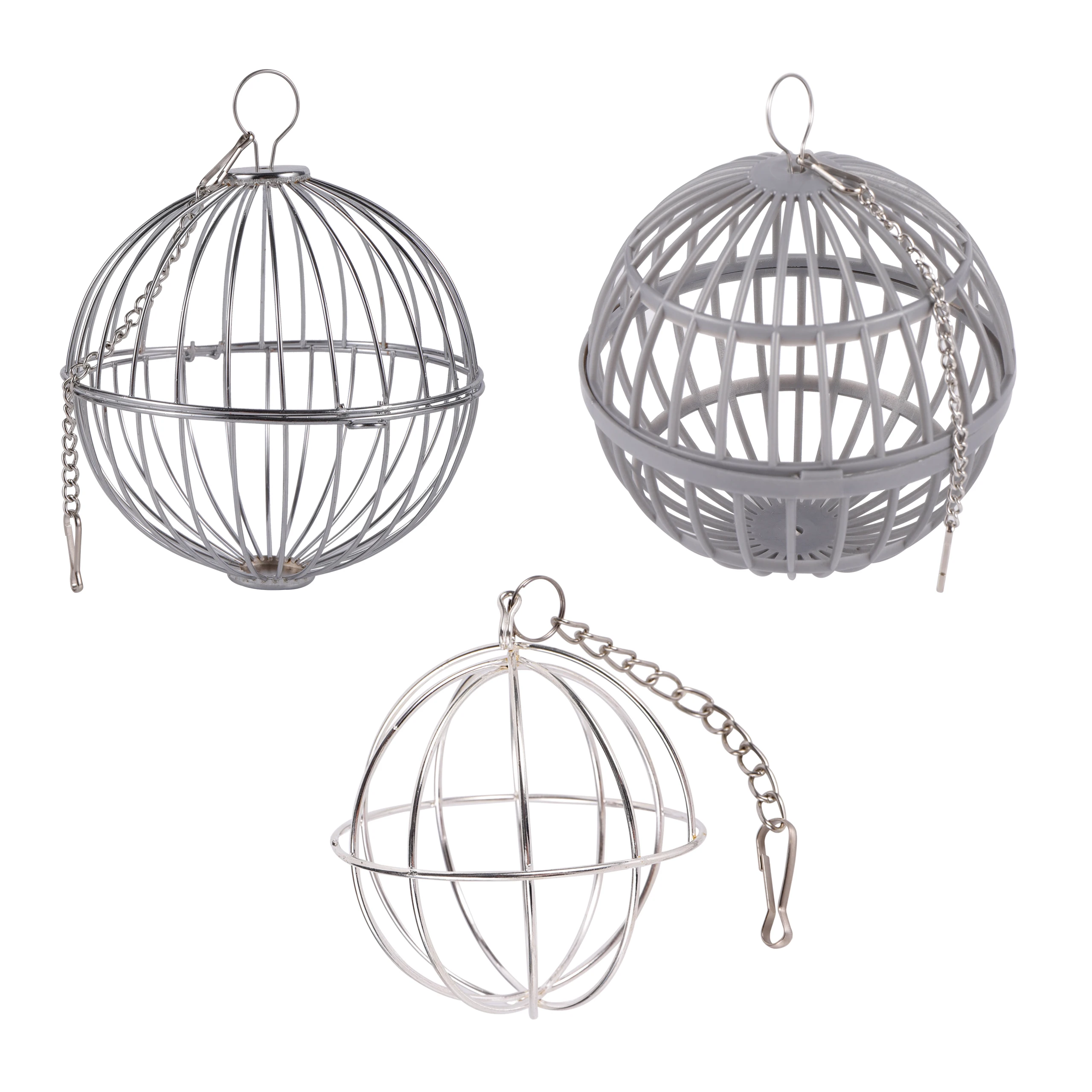Stainless Steel/Plastic Round Sphere Feed Dispense Exercise Hanging Hay Ball Guinea Pig Hamster Rabbit Pet Toy Pet-Keeping 1Pc - Image 6