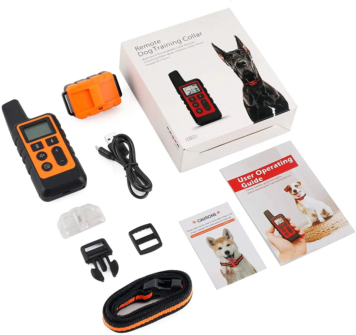 Dog Training Collar Waterproof Rechargeable Shock Collars for Dog with Remote Training Beep Vibration Shock, Electric Dog Collar - Image 6
