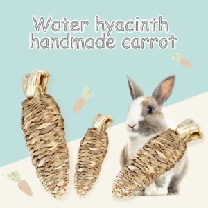Big Mac Water Hyacinth Handmade Carrot Rabbit Hamster Guinea Pig Totoro Molar Toy For Small Pet Animal Play And Pass The Boredom