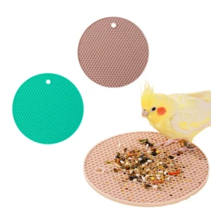 Bird Foraging Toys Puzzle Parrot Foraging Toys Soft Bird Foraging Mat Silicone Bird Slow Feeder Mats Parrot Cage Accessories