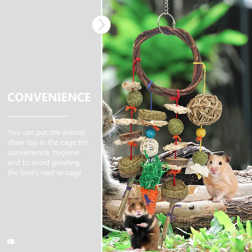 Rabbit Molar Chew Set Hardwood Biting Teething Rabbit Hamster Guinea Pig Pet Fun Exercise Dental Health Chewing Toys - Image 6
