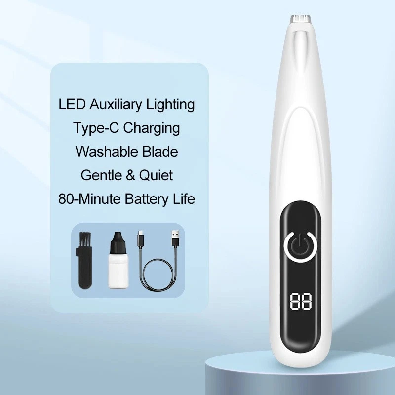 Hair Shaver Low Noise Electric Pet Clippers Pet Hair Trimmer Ceramic Blades Mini Paw Trimmer For Home Use Pet Salon Groomer - Image 7