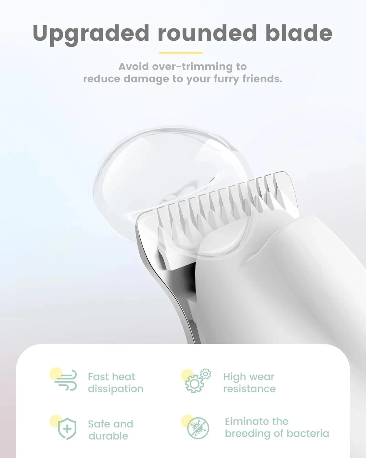 Hair Shaver Low Noise Electric Pet Clippers Pet Hair Trimmer Ceramic Blades Mini Paw Trimmer For Home Use Pet Salon Groomer - Image 4