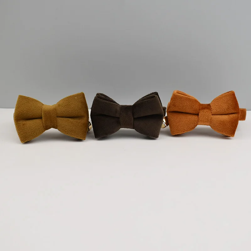 Personalized Velvet Cat Collar Luxury Cat Collar INS Wind Velvet Cat Collar Personalized Cat Collar with Name Plate Bell Bow tie - Image 6