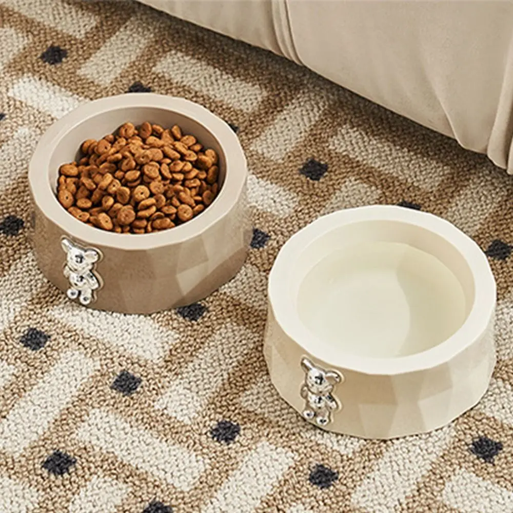 Cat Bowl Dog Bowl New Brick and Stone Bear Pet Bowl Stainless Steel Dog Bowl Detachable and Easy to Clean Cat Food Bowl - Image 5
