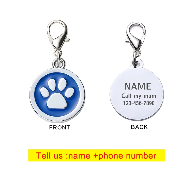 Customizable Dog Collar Address Tags for Dogs Medal with Engraving Name Kitten Puppy Accessories Personalized Cat Necklace Chain - Image 9