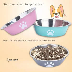 Best-selling stainless steel bowl for cats and dogs, beautiful and durable, anti-slip bottom design for easy eating