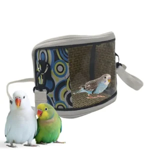 Breathable Bird Carrier Pouch Portable Travel Carrier for Lovebirds Cockatiels Macaw, Outdoor Carrying Bag for Vet Visit Walking