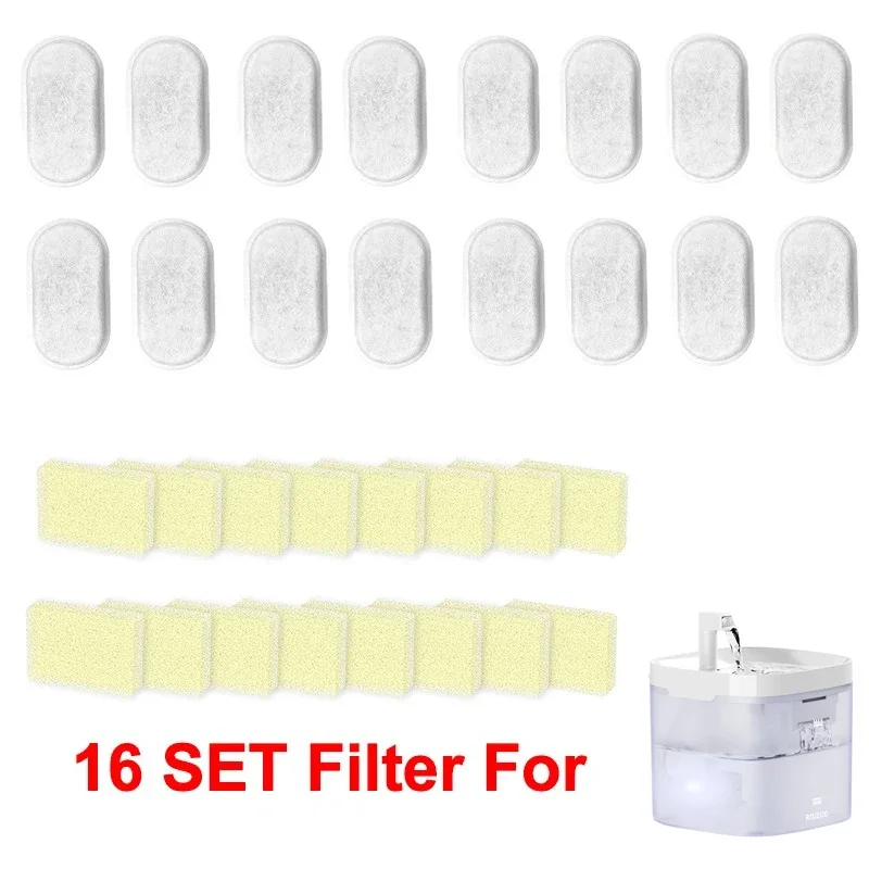 ROJECO Water Fountain Replaceable Filter Only for Transparent Cat Water Fountain for Cats Drinkers Pet Dog Water Purifier Filter - Image 7