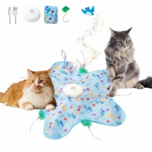 Interactive Electric Cat Toy with USB Charging, Long-Safe for All Cats - Hide-And-Seek Game，Durable Plastic Construction, for In