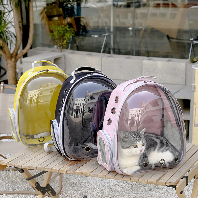 Cat Pet Carriers Dog pet backpacks portable transparent space capsules Soft Side Backpack Travel Bags Outgoing cat supplies - Image 2