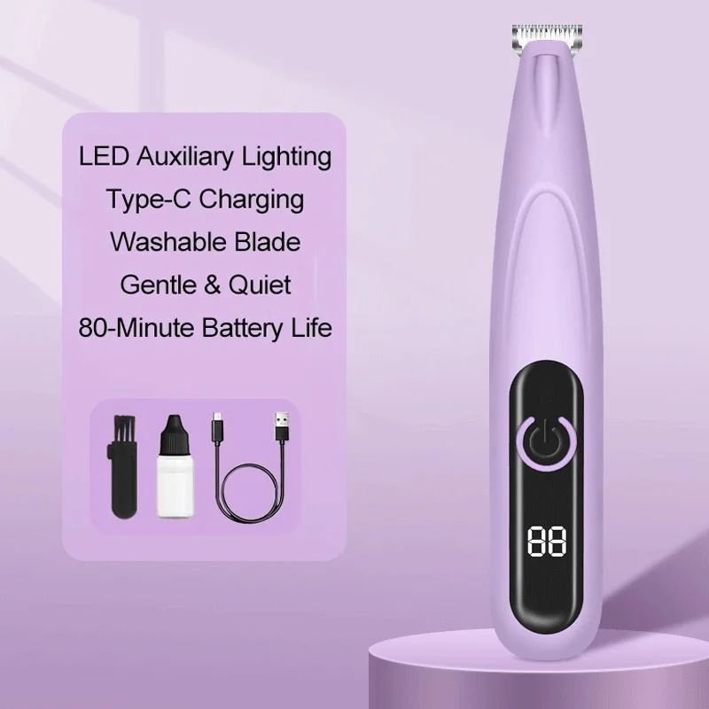 Hair Shaver Low Noise Electric Pet Clippers Pet Hair Trimmer Ceramic Blades Mini Paw Trimmer For Home Use Pet Salon Groomer - Image 10