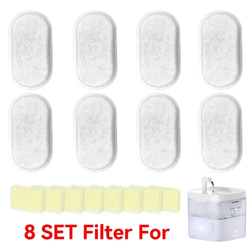 ROJECO Water Fountain Replaceable Filter Only for Transparent Cat Water Fountain for Cats Drinkers Pet Dog Water Purifier Filter - Image 8