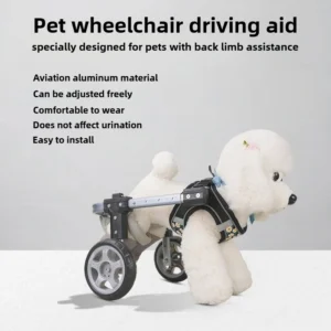 Dog Wheelchair Cat Wheelchair Retractable Lightweight Pet Assisted Walking Vehicle Pet Carrier