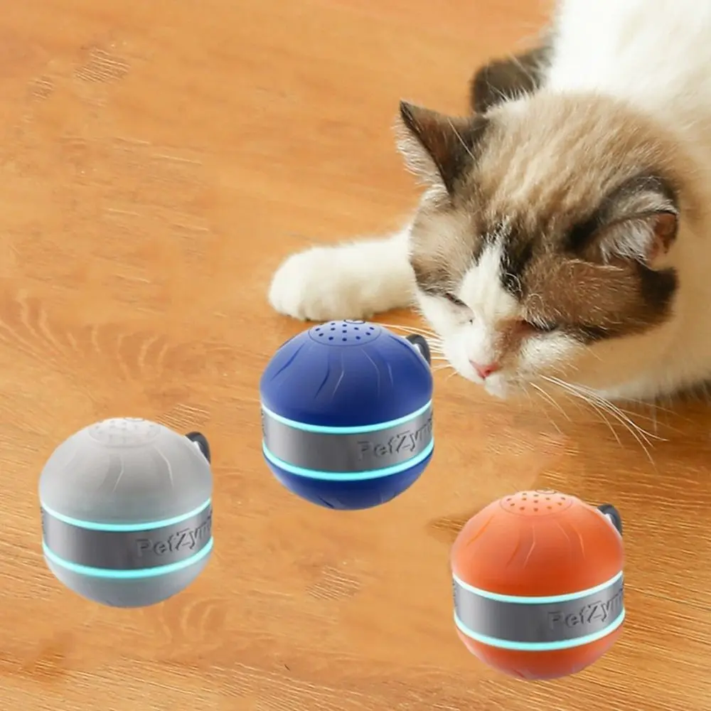 USB Rechargeable Interactive Cat Toy Ball Rotating Anti-Depression Cat Interactive Ball with Tail Bite Resistant - Image 2