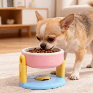 Elevated Dog Bowl with Suction Cup Anti-Tip Adjustable Height Pet Feeding Bowl Raised Food Water Dish for Cats Dogs Pet Supplies