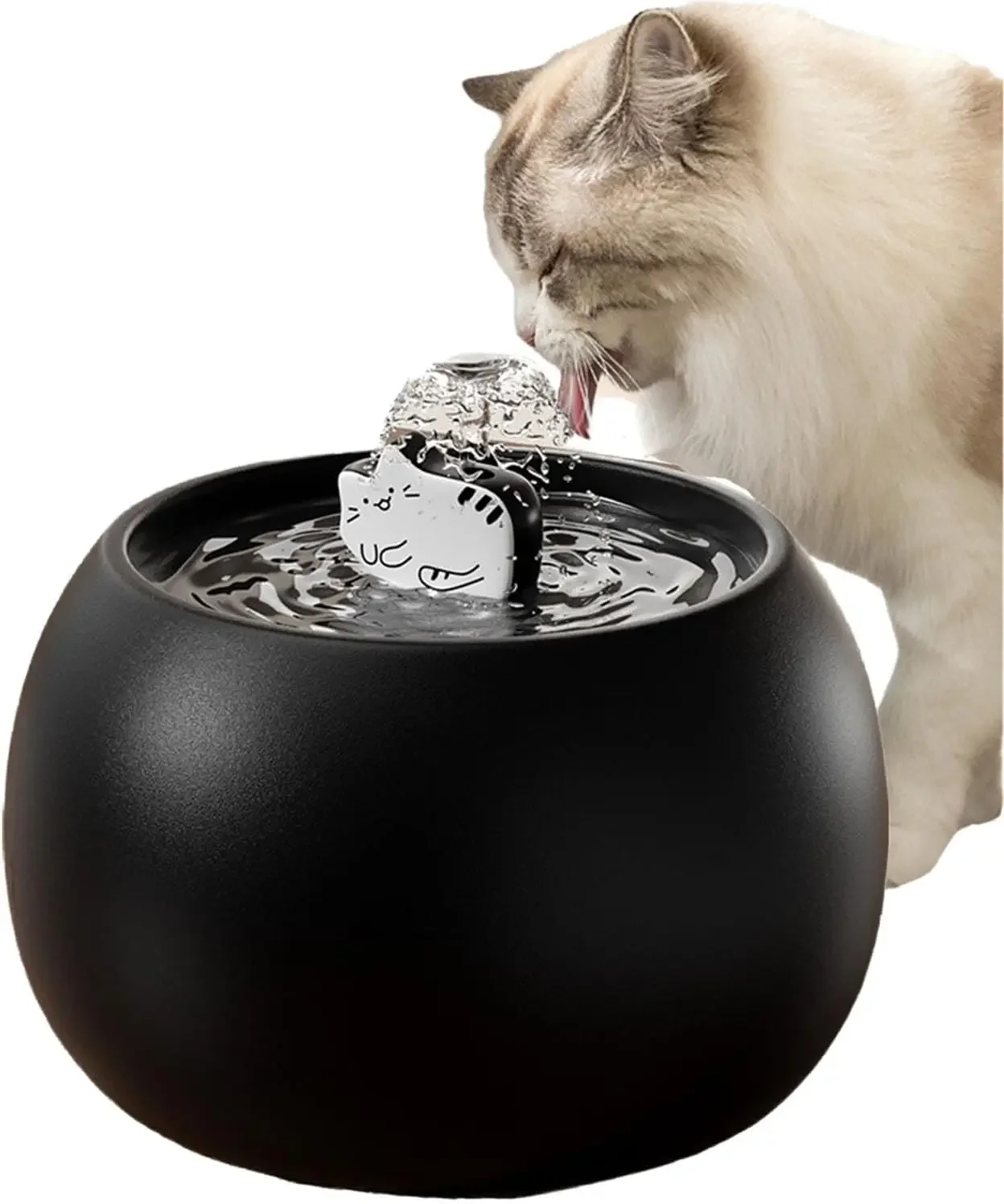 1L/1.5L Ceramic Cat Water Fountain Automatic Pet Water Dispenser Bowl with silent pump 1 filter distributeur automatique chat - Image 7