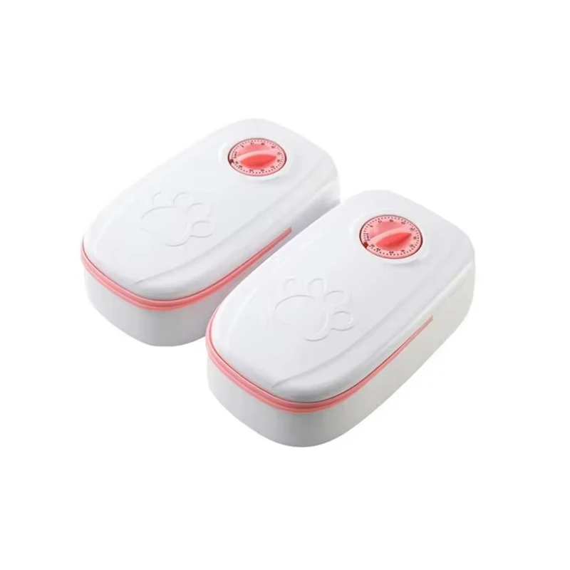 2 Meals Timed Automatic Dog Feeder Dual Bowls Smart Cat Food Dispenser Wet Dry Pet Food Dispenser Pet Feeder Cat Accessories - Image 7