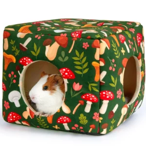 Guinea Pig Hideout Washable Guinea Pigs Hiding House Habitats Cozy Bunny Rabbit Bed for Small Pet Hamster Chinchilla Accessories