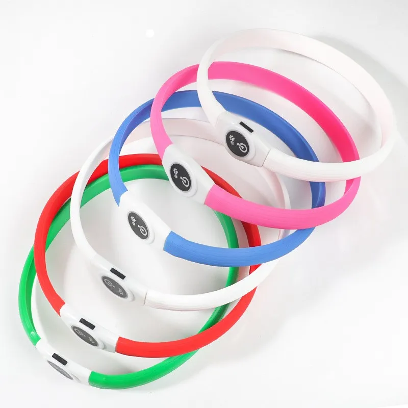 New Led Luminous Dog Collar PVC Waterproof , For Large Medium Small Dogs Collar Usb Light Night Safety Pet Glowing Accessories - Image 2