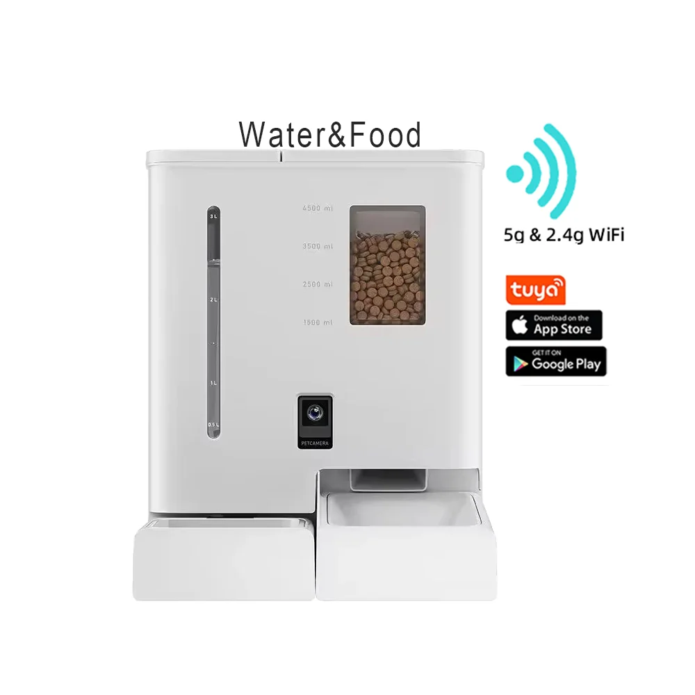 Top-Quality Cat Automatic Feeder 2 in 1 Pet Food and Water Fountain Wifi APP Control Smart Pet Feeder with Camera - Image 9
