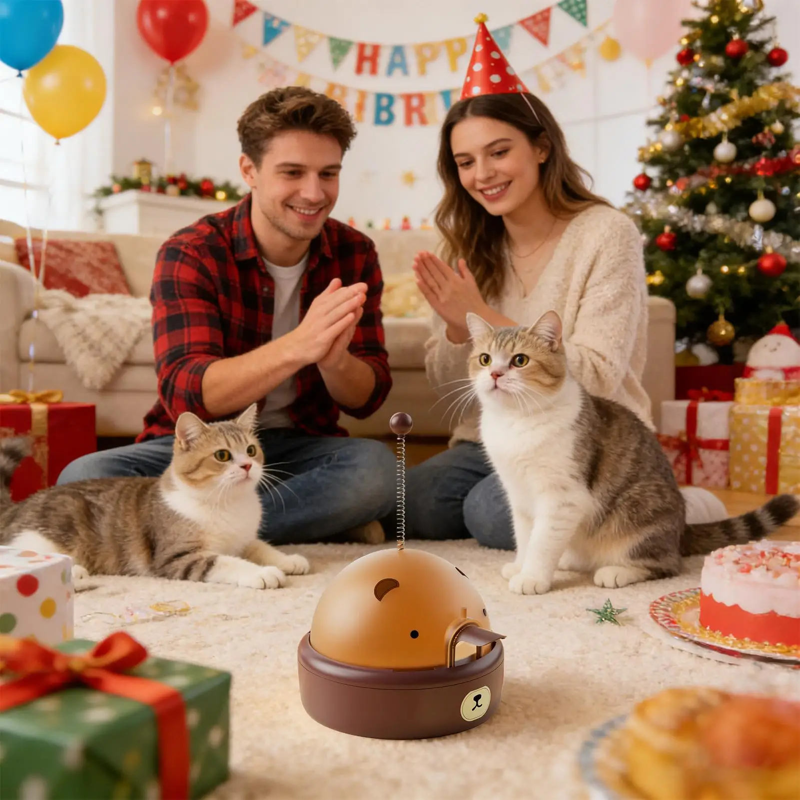 Cat Treat Puzzle Electric Cute Smart Dispenser Cat Enrichment Toys For Home Indoor Outdoor Travel Training Exercise Feeding - Image 4