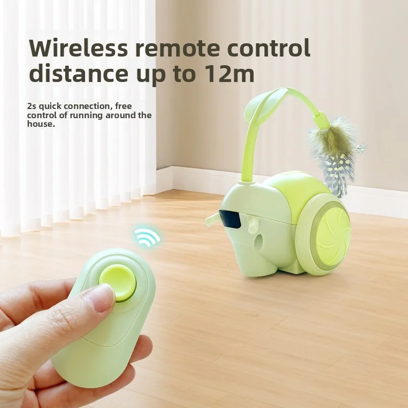 Pet toy for cats, a special boredom-relief gadget, remote-controlled smart automatic obstacle-avoiding electric cat teaser car - Image 3