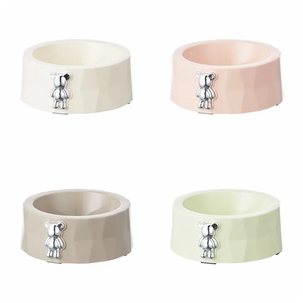 Cat Bowl Dog Bowl New Brick and Stone Bear Pet Bowl Stainless Steel Dog Bowl Detachable and Easy to Clean Cat Food Bowl - Image 4