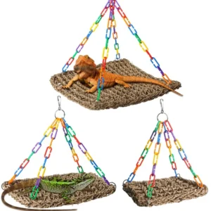 Hammock Water grass woven hammock, straw woven lizard bird cage parrot hammock