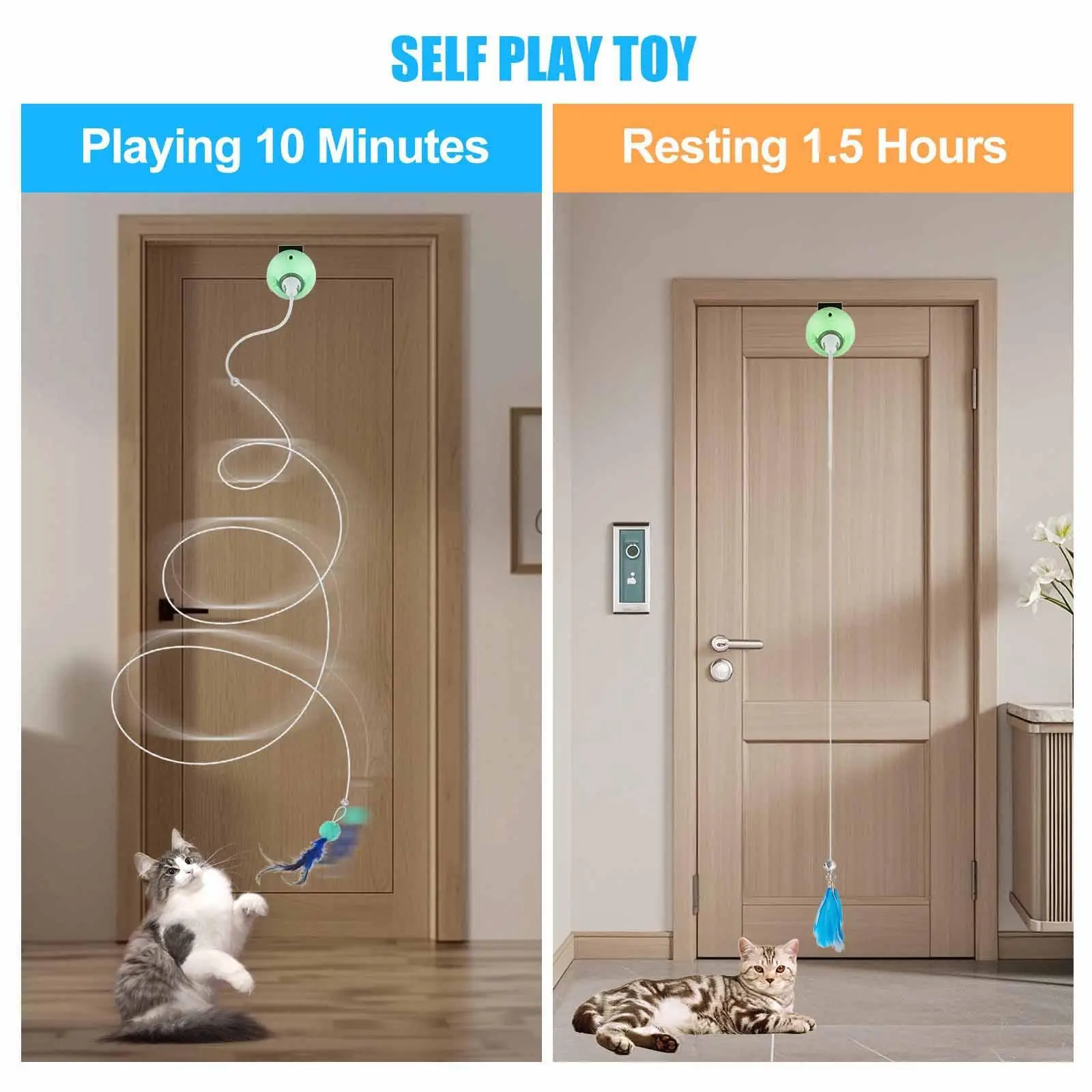 Interactive Cat Toy Gift Electric Kitten Toy for Playing Enrichment Birthday