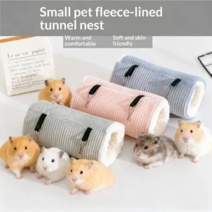 【U】Small Pets Channel Thickened Plush Warm Nest Small Animal Hanging Nest Bags Pet Hamster Winter Sleeping Bed Bag Pets Supplies