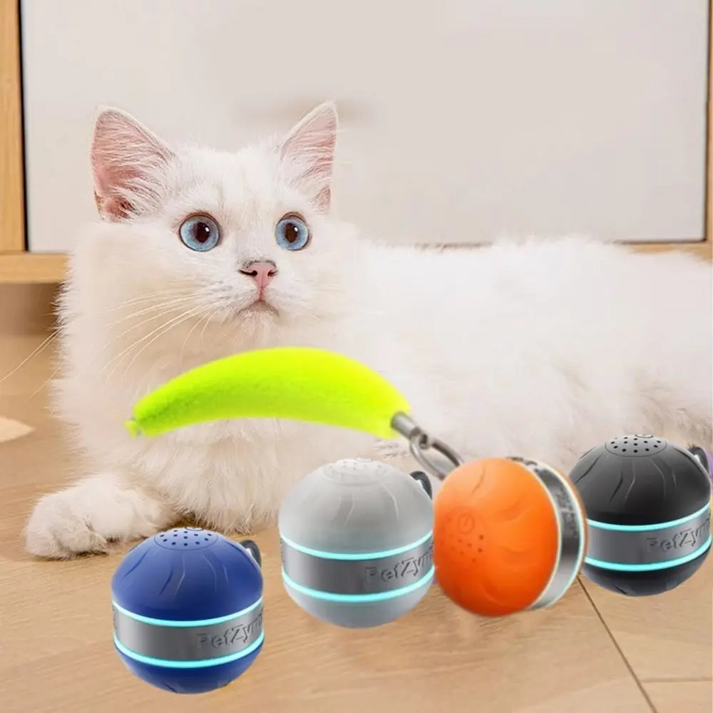 USB Rechargeable Interactive Cat Toy Ball Rotating Anti-Depression Cat Interactive Ball with Tail Bite Resistant - Image 5