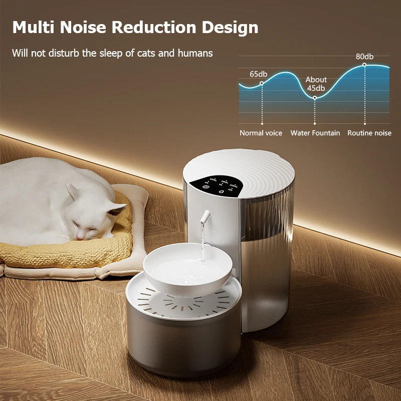 Smart Pet Water Dispenser, Wireless Cat Water Fountain, Dumping Dog Water Dispenser, Rechargeable Automatic Water Feeder - Image 3