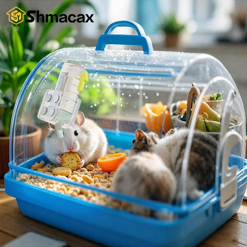 Hamster Water Bottle Stand Transparent Feeder Bracket For Squirrels Leakproof Hamster Water Bottle Magnetic Holder Small - Image 5