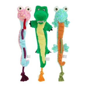 Pet Plush Squeak Cotton Rope Frog Dog Toys for Large Dogs Interactive Pet Products Puupy Dog Accessories