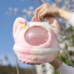 Hamster Travel Bag, Golden Bear Portable Cage, Sugar Glider Shoulder Bag, Small Pet Outdoor Carrier for Rats & Guinea Pigs