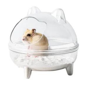 Hamster Sand Golden Bear Bathroom Anti-spill Detachable High Capacity Fully Transparent Field Of View For Syrian Hamster Gerbil