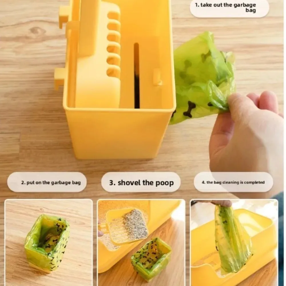 ​​Large Cat Litter Scoop Set with Storage Box Trash Can Built in Bag Dispenser for Easy Waste Cleaning Multi Cat Household​ - Image 3