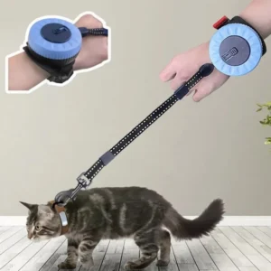 Anti-Slip Handle Automatic Retractable Pet Leash Adjustable One-Click Lock Dog Walking Rope Hands-Free Wrist-Mounted Pet Leash