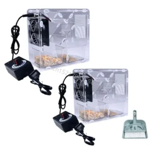 Clear Acrylic Bird Seed Blower Grains Blowing Machine for Efficient Shell Removal 6XDE