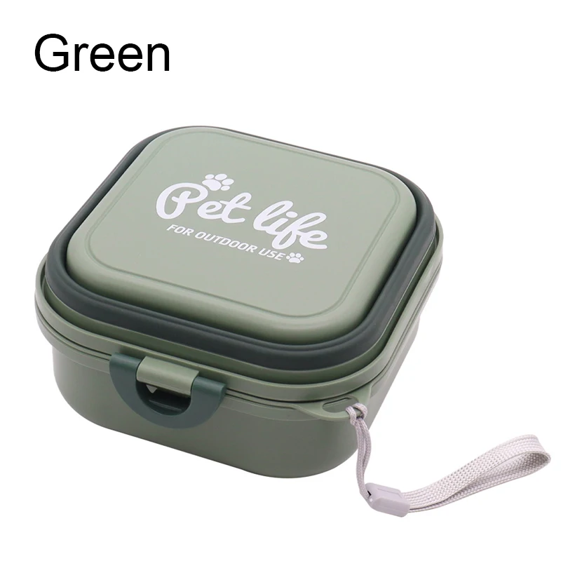 Pet Supplies Portable Dog Double Bowls Tableware Dog Feeder Bowls Folding Pet Bowls Outdoor 2-in-1 Pet Outdoor Travel Supplies - Image 8