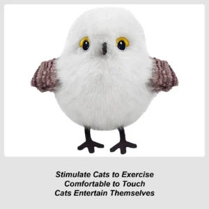 Flapping Bird Cat Toy Interactive Cat Exercise Toy Flapping Chirping Bird Touch Activated USB Rechargeable for Kitten Self-Play