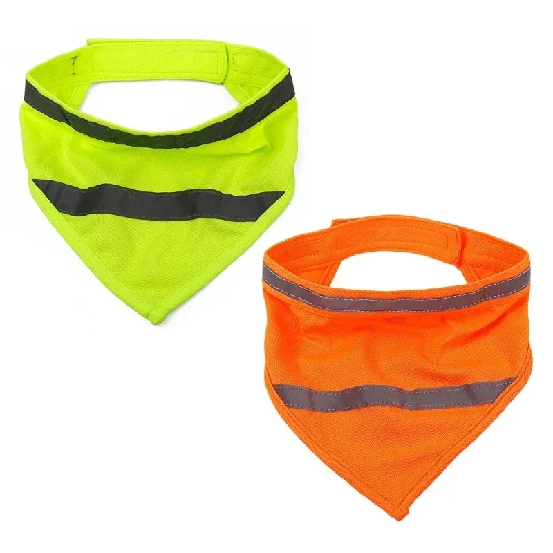 Dog Reflective Bandanas Pet Triangular Towel Scarf Bright Color Polyester Bib - Image 6