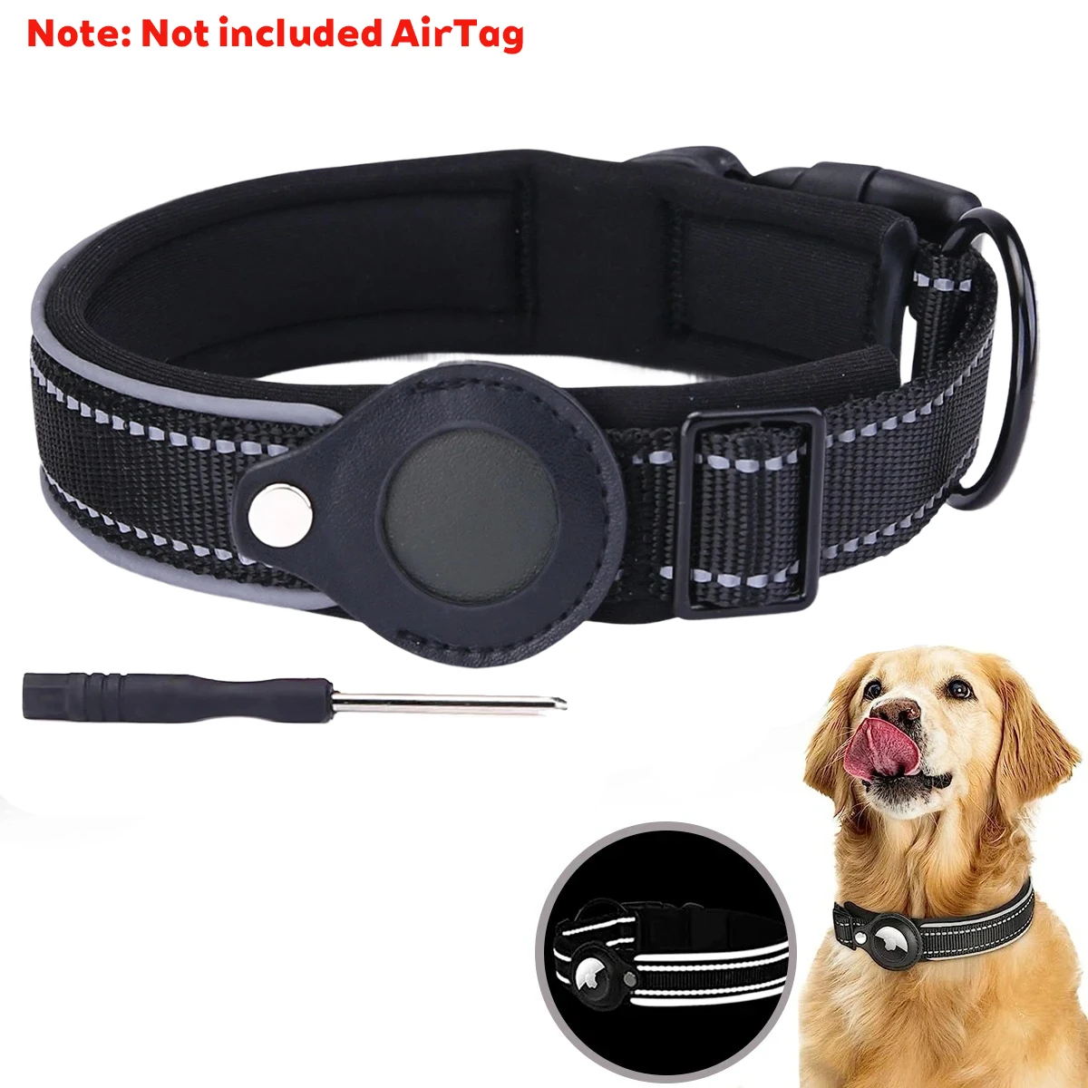 New For Apple Airtag Pet Dog Collar Anti-Lost Reflective Protective Tracker WaterProof For Pet Dog Cat Dog Positioning Collar - Image 14