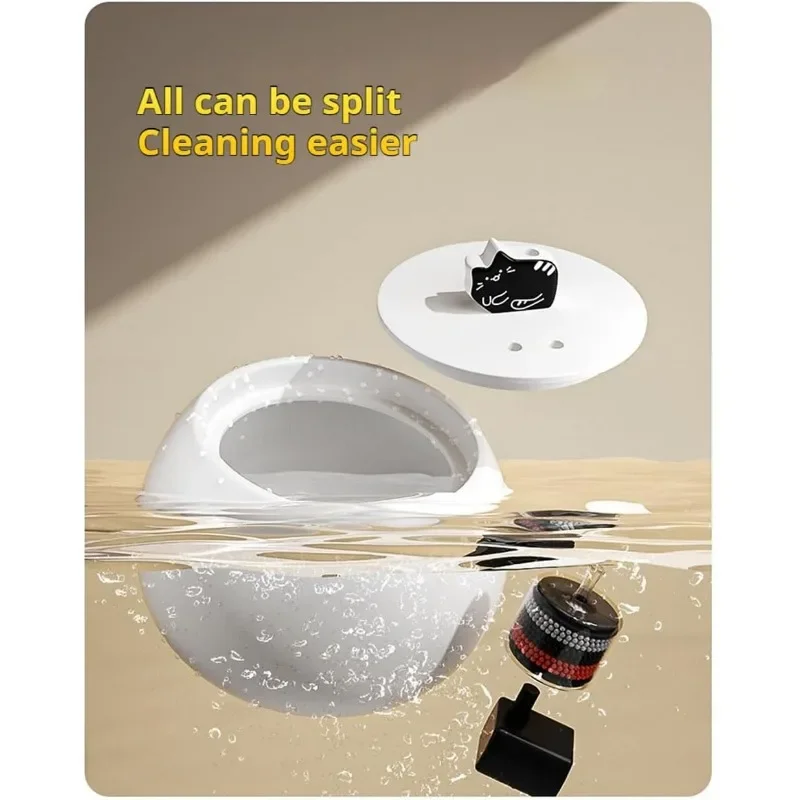 1L/1.5L Ceramic Cat Water Fountain Automatic Pet Water Dispenser Bowl with silent pump 1 filter distributeur automatique chat - Image 5