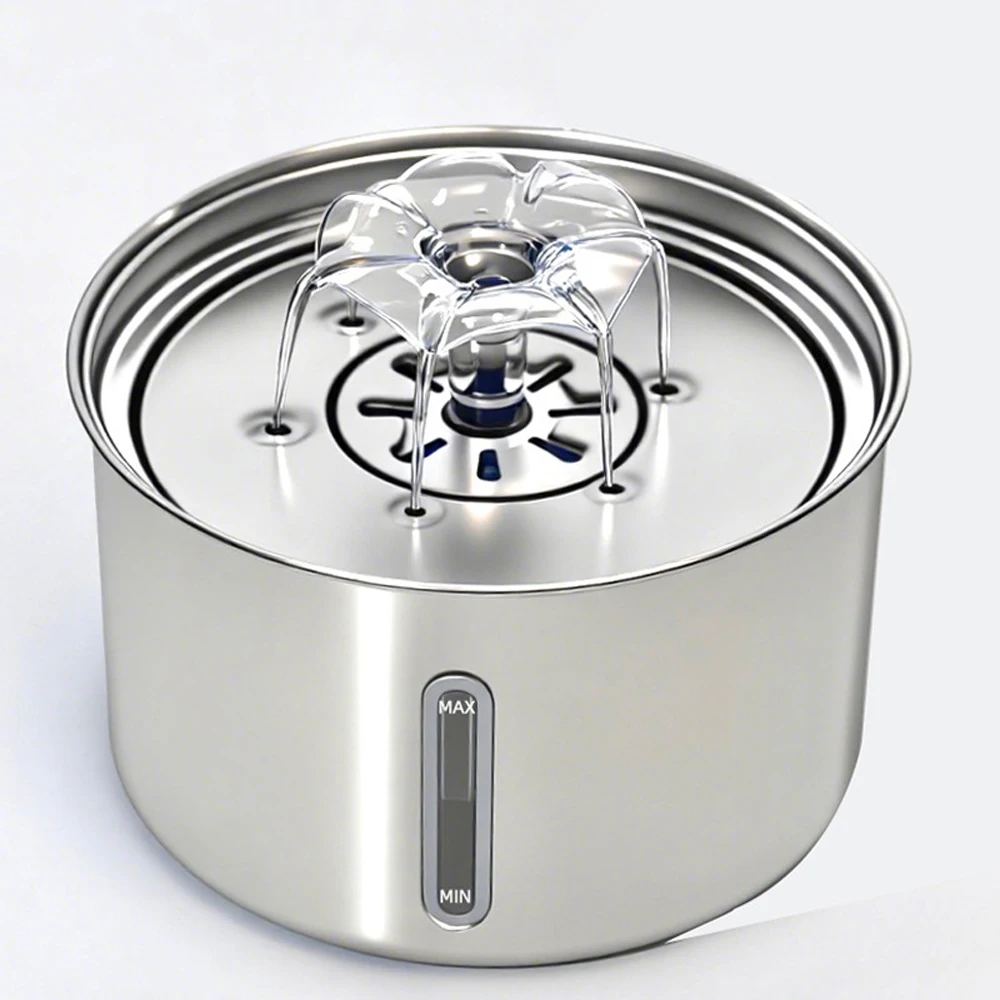 Stainless Steel Pet Water Fountain Cat Automatic Water Feeder USB Electric Mute for Cat Dog Filter Fountain Smart Drinking Bowl