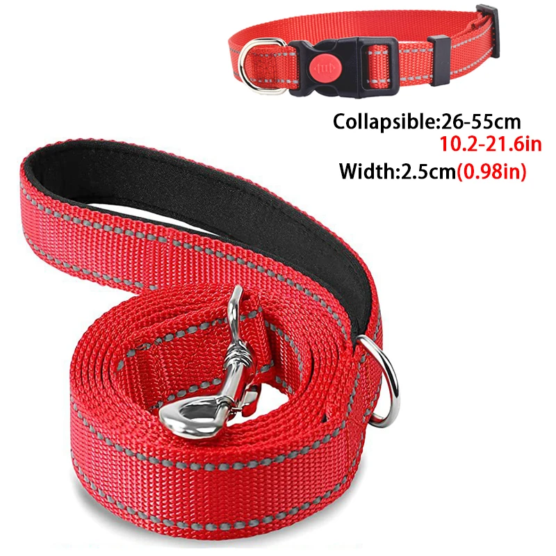 Small Medium large Dogs Reflective Collar Walking Traction Rope Safety Pet Collar Night Soft Adjustable dog collar Pet Supplies - Image 27
