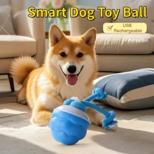 Smart Dog Toy Ball Electronic Interactive Pet Toy Moving Ball Rope USB Automatic Moving Bouncing for Puppy Chew Products